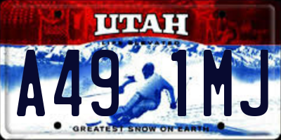 UT license plate A491MJ