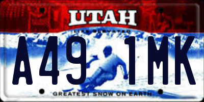 UT license plate A491MK