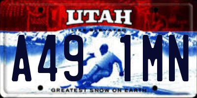 UT license plate A491MN