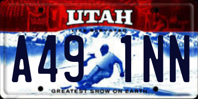 UT license plate A491NN