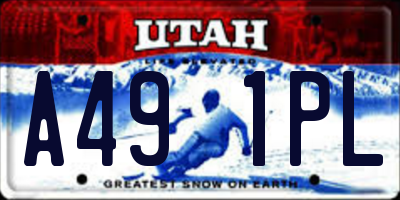 UT license plate A491PL