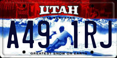 UT license plate A491RJ