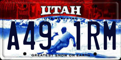 UT license plate A491RM