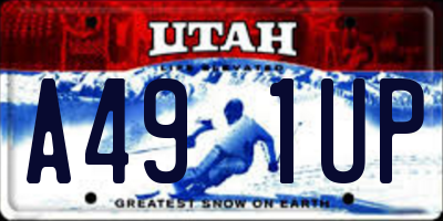 UT license plate A491UP
