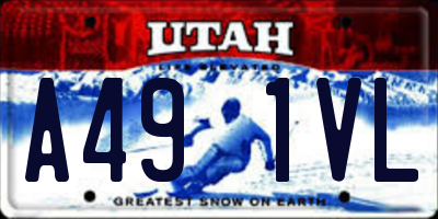 UT license plate A491VL