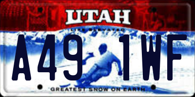 UT license plate A491WF