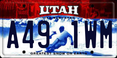 UT license plate A491WM