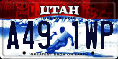UT license plate A491WP