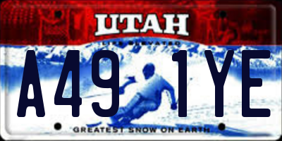 UT license plate A491YE