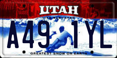 UT license plate A491YL