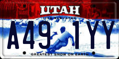 UT license plate A491YY
