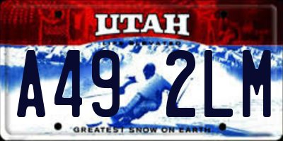 UT license plate A492LM