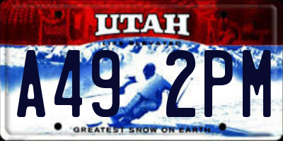 UT license plate A492PM