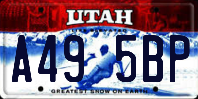 UT license plate A495BP