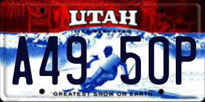 UT license plate A495OP