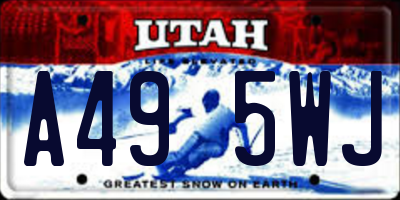 UT license plate A495WJ
