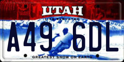 UT license plate A496DL