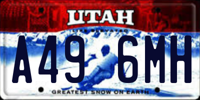 UT license plate A496MH