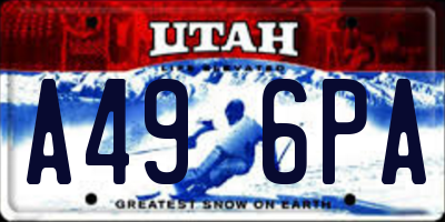 UT license plate A496PA