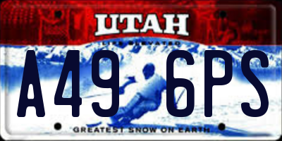 UT license plate A496PS
