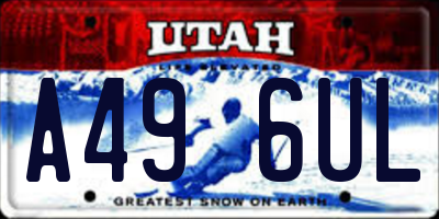 UT license plate A496UL