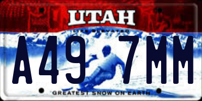 UT license plate A497MM