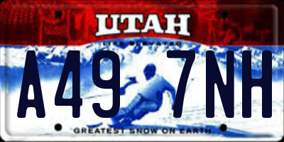 UT license plate A497NH