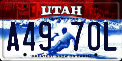 UT license plate A497OL