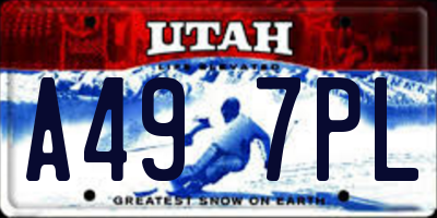 UT license plate A497PL