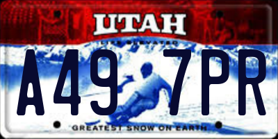 UT license plate A497PR