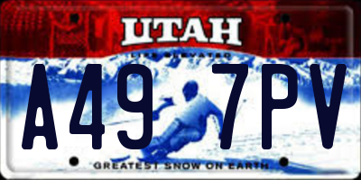 UT license plate A497PV