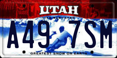 UT license plate A497SM