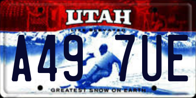 UT license plate A497UE