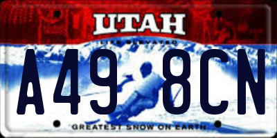 UT license plate A498CN