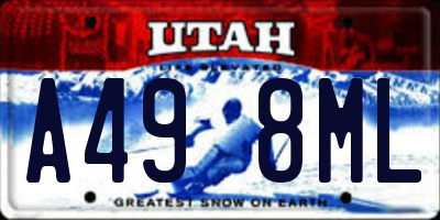 UT license plate A498ML