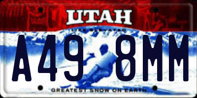 UT license plate A498MM