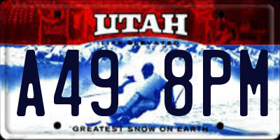 UT license plate A498PM