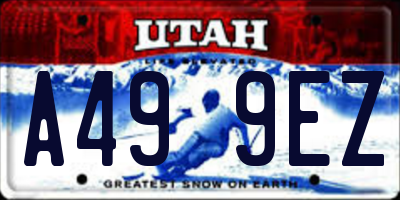 UT license plate A499EZ