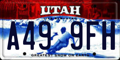 UT license plate A499FH