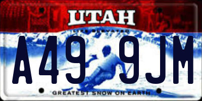 UT license plate A499JM
