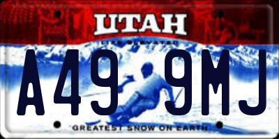 UT license plate A499MJ