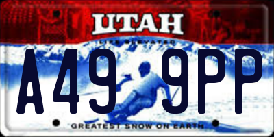 UT license plate A499PP