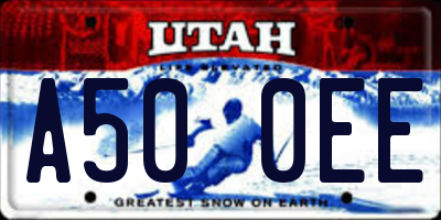 UT license plate A500EE