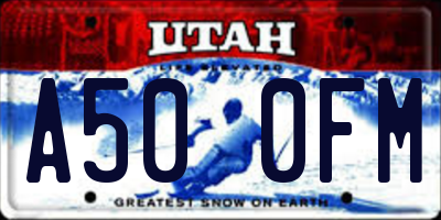 UT license plate A500FM