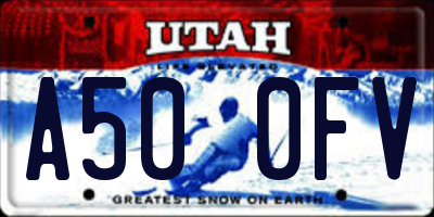 UT license plate A500FV