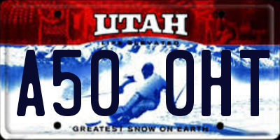 UT license plate A500HT