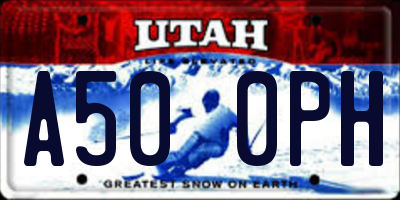 UT license plate A500PH