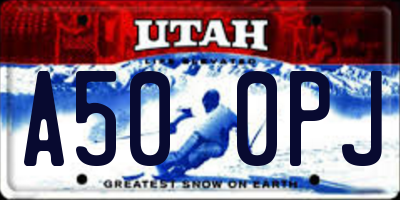 UT license plate A500PJ