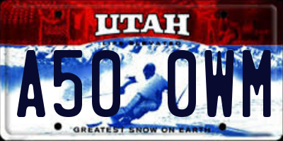 UT license plate A500WM