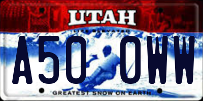 UT license plate A500WW